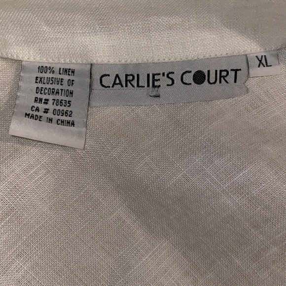 Carlie’s Court linen top never worn with beading - Picture 4 of 6